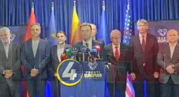 The presidential candidate of the DUI-led ‘European Front’, Bujar Osmani, after the completion of the first round of presidential elections, held a press conference with the leaders of the pa