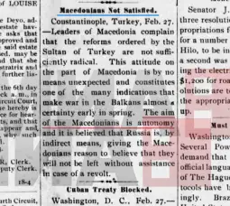 „Хило трибјун“, февруари 1903