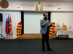 Иван Антоновски од Филолошкиот факултет „Блаже Конески“ при Универзитетот „Св. Кирил и Методиј“ во Скопје