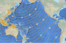Дрогрешка: Силен земјотрес како на Камчатка се случува во зони на интеракција на големите тектонски плочи Земјотрес со магнитуда од 8.7 Рихтерови степени е навистина огромен настан. Земјотреси со толку голема јачина обично се случуваат во зони каде што постои интеракција на големите тектонски пло