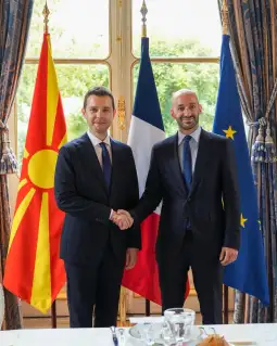 Minister of Foreign Affairs and Foreign Trade Timcho Mucunski met Thursday in Paris with French Minister for Europe and Foreign Affairs, Jean-Noël Barrot, expressing satisfaction from the con