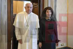President Gordana Siljanovska-Davkova and the head of the Roman Catholic Church, Pope Francis, discussed the Euro-integration of the country and the Western Balkan region, as well as current 