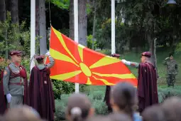 Церемонија на свечено менување на државното знаме