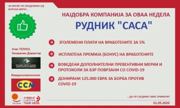 Кампања на ССМ за прогласување најдобра компанија на неделата