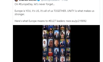 Макрон со видео снимка го демонстрира единството на ЕУ