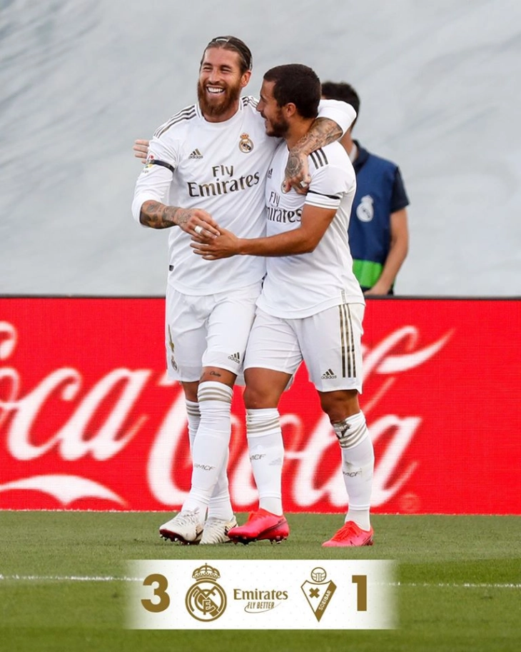 Реал Мадрид го совлада Еибар во првиот натпревар по рестартирањето на сезоната