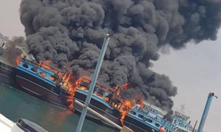 Пожар во иранското пристаниште Бушер