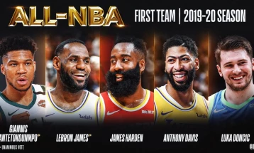 НБА ја прогласи идеалната петорка за сезоната 2019/20