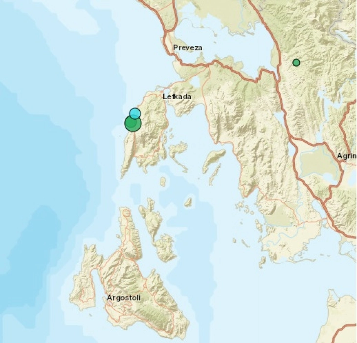 Умерен земјотрес на Лефкада