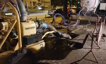 Саниран дефектот што предизвика прекин на водоснабдувањето на речиси половина Скопје