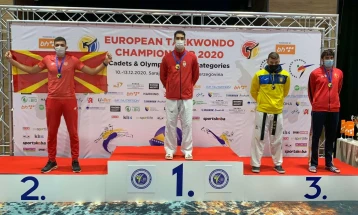 Сребрен медал за Георгиевски на Европското првенство во таеквондо