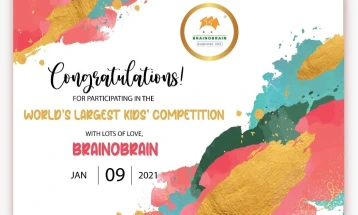 Во конкуренција со 25.000 деца сите наши претставници на „Бреинобреин фест 2021“ се стекнаа со највисоки награди