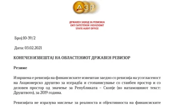 ДЗР го објави конечниот ревизорски извештајот за државното станбено претпријатие