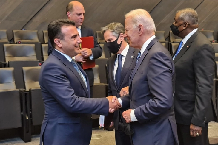 Премиерот Заев се сретна со Џозеф Бајден на Самитот на НАТО