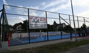 Пуштено во употреба реконструираното игралиште во спортскиот комплекс Соколана Куманово