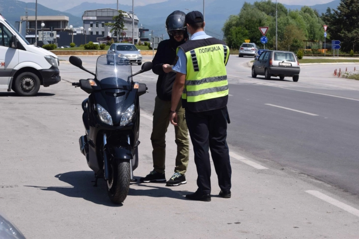 Казни за 113 возачи на мотоцикли на територијата на цела држава 