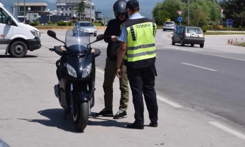 Казни за 113 возачи на мотоцикли на територијата на цела држава 