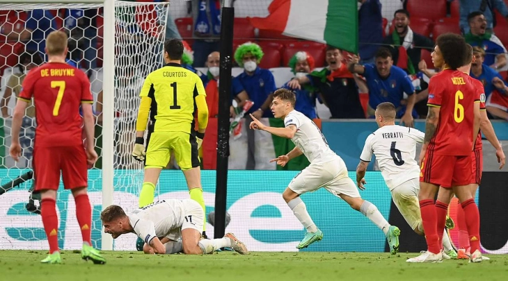 Италија ја елиминира Белгија во четвртфиналето на ЕУРО 2020