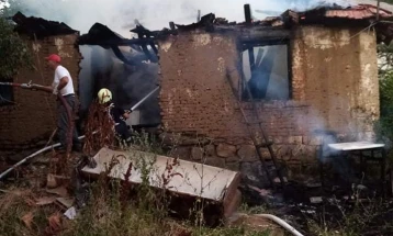 Изгоре куќа во пожар во делчевското село Град