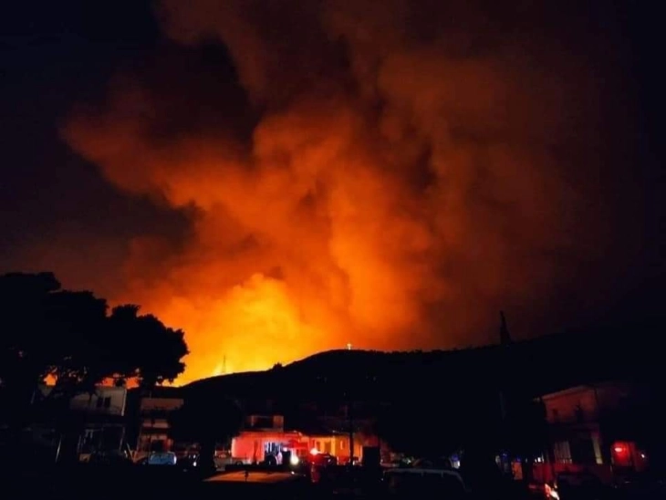 Поради шумски пожар евакуирани жителите од неколку села на Родос