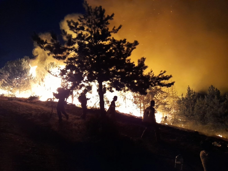 Гасењето на пожарот во село Умлена отежнато поради непристапниот терен