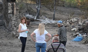 Лукаревска во Старо Нагоричане: Сите заеднички ќе ја надоместиме штетата низ целата земја