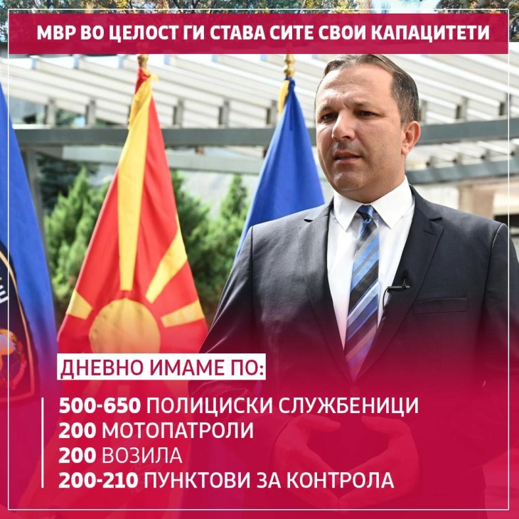 Спасовски: Дневно 500 до 650 полициски службеници помагаат во гасење на пожарите