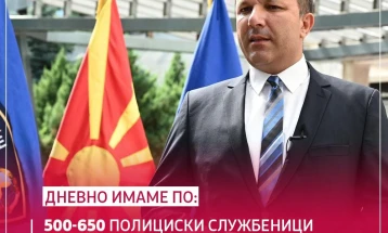 Спасовски: Дневно 500 до 650 полициски службеници помагаат во гасење на пожарите