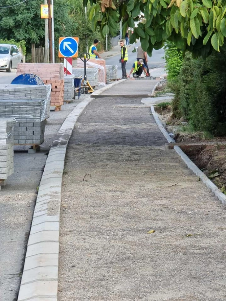 Пробиштипската улица „Миро Барага“ добива нови тротоари и атмосферска канализација