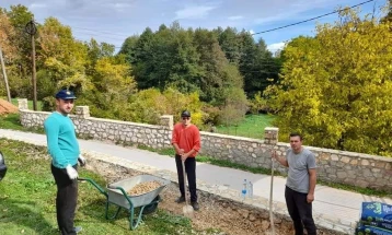 Доброволна работна акција во манастирот „Свети Ѓорѓија“ село Кнежино