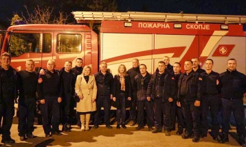 Арсовска ги посети Службата за итна мединска помош, полициската станица во Кисела Вода и пожарникарите на Град Скопје
