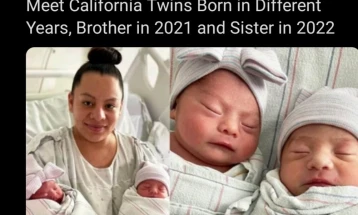 Во Калифорнија родени близнаци кои ќе слават различни родендени