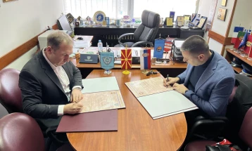 Македонскиот полициски синдикат потпиша Меморандум за соработка со воениот синдикат „Железен полк“ од Србија