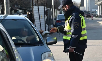 Во Скопје изречени 191 санкции, 58 за брзо возење, 26 за управување под дејство на алкохол