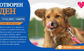ЈП „Лајка“ во сабота организира отворен ден за вдомување кучињата