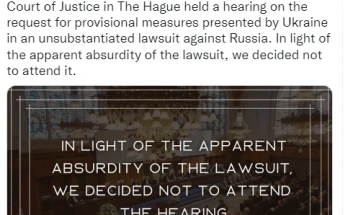 Русија: Поради апсурдноста на тужбата, не присуствувавме на сослушување во  Меѓународниот суд за правда