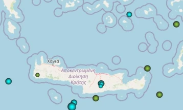 Земјотрес од четири степени во близина на грчкиот остров Крит
