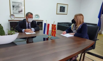 Претседателката на Судскиот совет Црвенковска се сретна со холандскиот амбасадор Коп