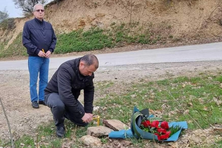 Стојанче Ангелов им оддаде почит на загинатите бранители кај Вејце