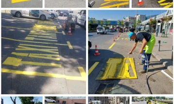 Обновена бојата на 110 такси станици на улиците и булеварите во градските општини