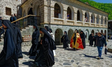 Монаси од Света Гора во прва официјална посета на Бигорски манастир