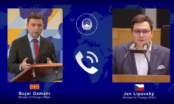 Телефонски разговор Османи - Липавски: Чешка е подготвена за брз старт на преговорите по одобрување на европскиот предлог