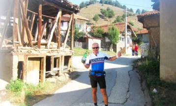 Словачкиот амбасадор Хенрик Маркуш учесник на велосипедска тура низ пијанечко-малешевскиот крај