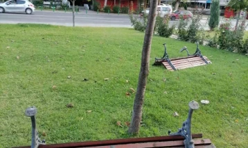 ЈП „Паркови и зеленило“: Остро го осудуваме вандализмот во паркот „Македонија“