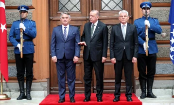 Ердоган се сретна со членовите на Претседателството на Босна и Херцеговина