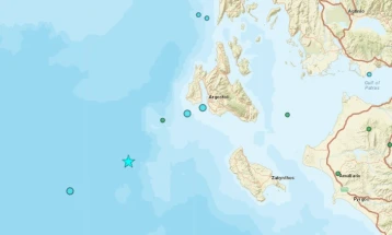 Земјотрес со јачина од 5,4 степени во Јонското море