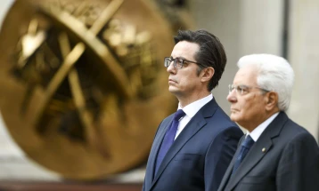 Претседателот Пендаровски домаќин на италијанскиот претседател Серџо Матарела