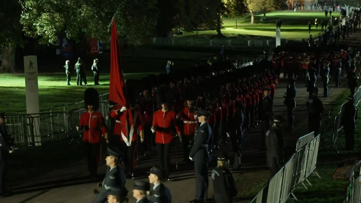 Британската војска ја одржа првата генерална проба за погребната поворка на кралицата Елизабета Втора