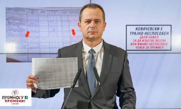 ВМРО-ДПМНЕ објави документ за Ковачевски