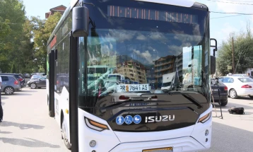 Демо тура со електричен автобус во Тетово по повод европска недела на мобилност